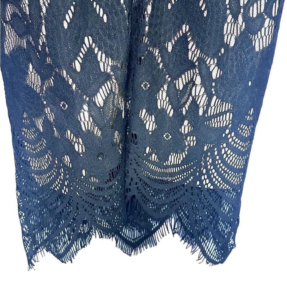 Black and Gold Lace Dress With Lace 3/4 Bell Sleeve New With Tags XS - Picture 10 of 16